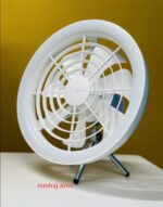 JISULIFE FA17 Rechargeable Fan with LED Ceiling Fan - White Color
