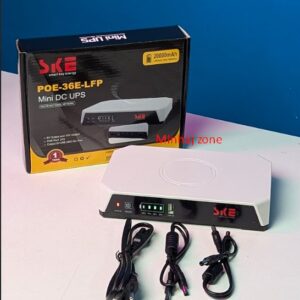 SKE POE-36E-LFP 20,000mAh Mini DC UPS, wgp mini ups for router and onu, ske mini ups, 20000 mah router onu ups price in bd, ske ups, minhajzone, ske poe ups,