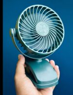 P8 USB Small Handheld Rechargeable Clip Fan – Green Color, hand fan, minhajzone, rechargeable fan price,