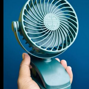 P8 USB Small Handheld Rechargeable Clip Fan – Green Color, hand fan, minhajzone, rechargeable fan price,
