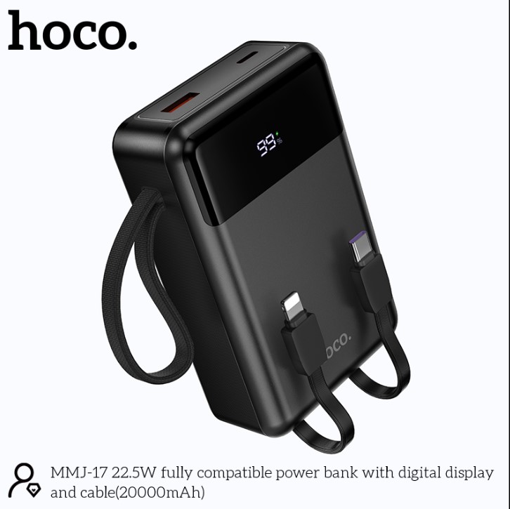 Hoco MMJ-17 22.5W Power Bank – 20000mAh, power bank 20000 mah, minhajzone,